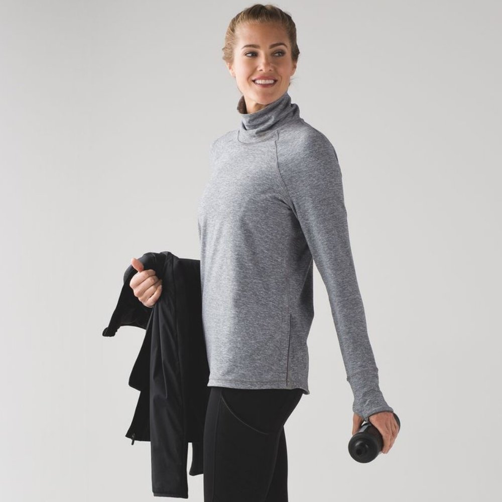 Lululemon Rulu Hill & Valley Turtleneck Heathered Slate